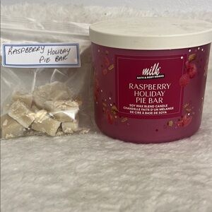 5/$20 Raspberry Holiday Pie Bar Leftover Wax Melts